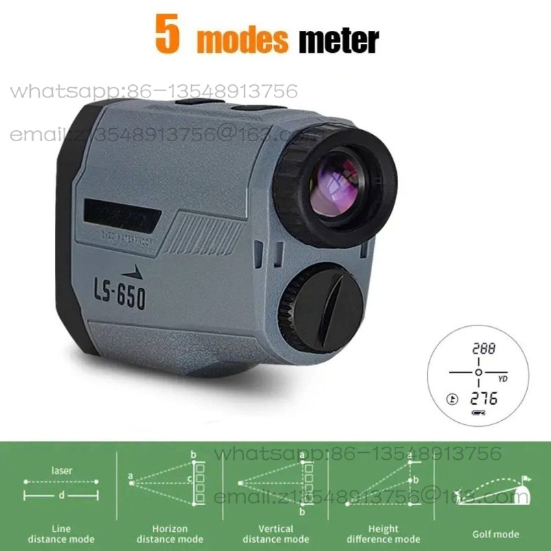 Golf Rangefinder - กล้องโทรทรรศน์วัดระยะสำหรับกอล์ฟ กล้องวัดระยะกลางแจ้ง มุมมอง 1000 ม.