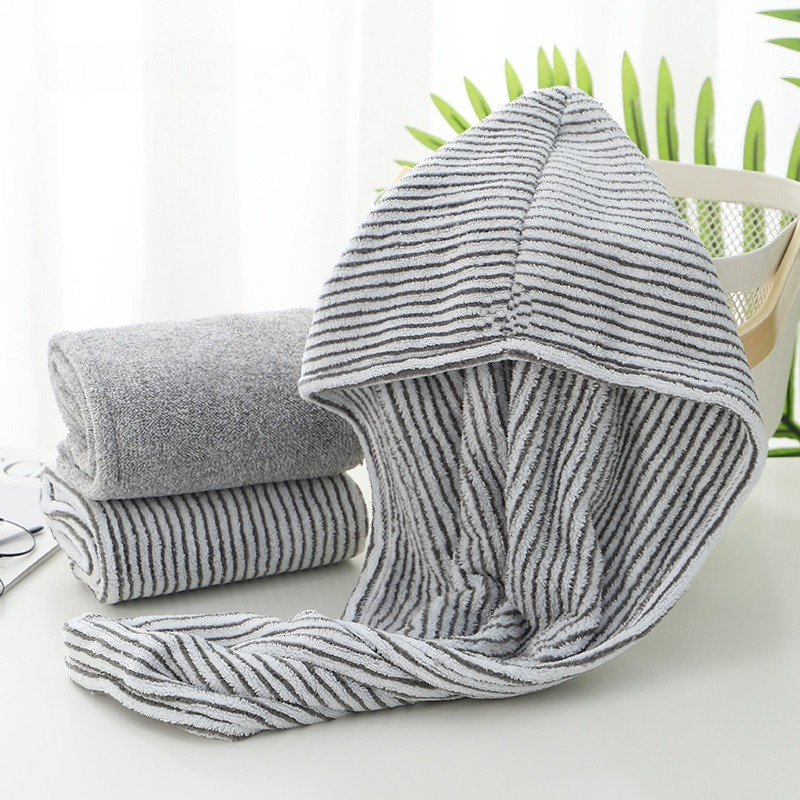 Golf Towel - หมวกเช็ดผมแห้งผ้ากำมะหยี่คอรัลสำหรับใช้ในบ้าน ผ้าเช็ดผมแห้งสำหรับผู้หญิง ซับน้ำได้ดี แห้งเร็ว หมวกอาบน้ำ ผ้าคลุมศีรษะ