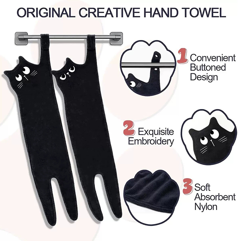 【ใหม่】ผ้าเช็ดมือรูปแมวตลก ผ้าเ - Golf Towel บทวิจารณ์และราคา